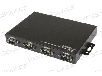 4 PORT USB TO SERIAL ADAPTER HUB WITH COM RETENTION - SERIAL ADAPTER - USB - RS-232 X 4 - BLACK 