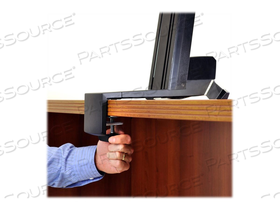 WORKFIT-S, SINGLE LD WORKSTATION WITH WORKSURFACE (BLACK) by Ergotron, Inc.