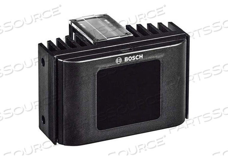 WEATHERPROOF SHORT RANGE IR ILLUMINATOR, ANODIZED ALUMINUM, POLYCARBONATE, BLACK, 24 VAC, 12 TO 32 VDC, 26 W, SURFACE MOUNTING, 850 NM by Bosch Comm., Inc. WEATHERPROOF SHORT RANGE IR ILLUMINATOR, ANODIZED ALUMINUM, POLYCARBONATE, BLACK, 24 VAC, 12 TO 32 VDC, 26 W, SURFACE MOUNTING, 850 NM by Bosch Comm., Inc.