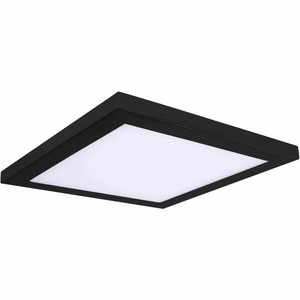 10" SQUARE PLATTER LED FLUSH MOUNT LIGHT, 40W, 120V, 3000K, BLACK by AMAX Lighting