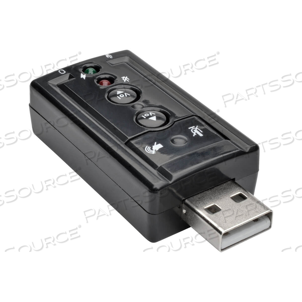 USB EXTERNAL SOUND CARD MICROPHONE SPEAKER VIRTUAL 7.1 CHANNEL by Tripp Lite USB EXTERNAL SOUND CARD MICROPHONE SPEAKER VIRTUAL 7.1 CHANNEL by Tripp Lite