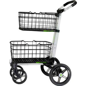 SCOUT CART ALL-PURPOSE FOLDING CART WITH REMOVABLE BASKETS AND CARGO TRAY - SILVER by Cargo Cart Company LLC.