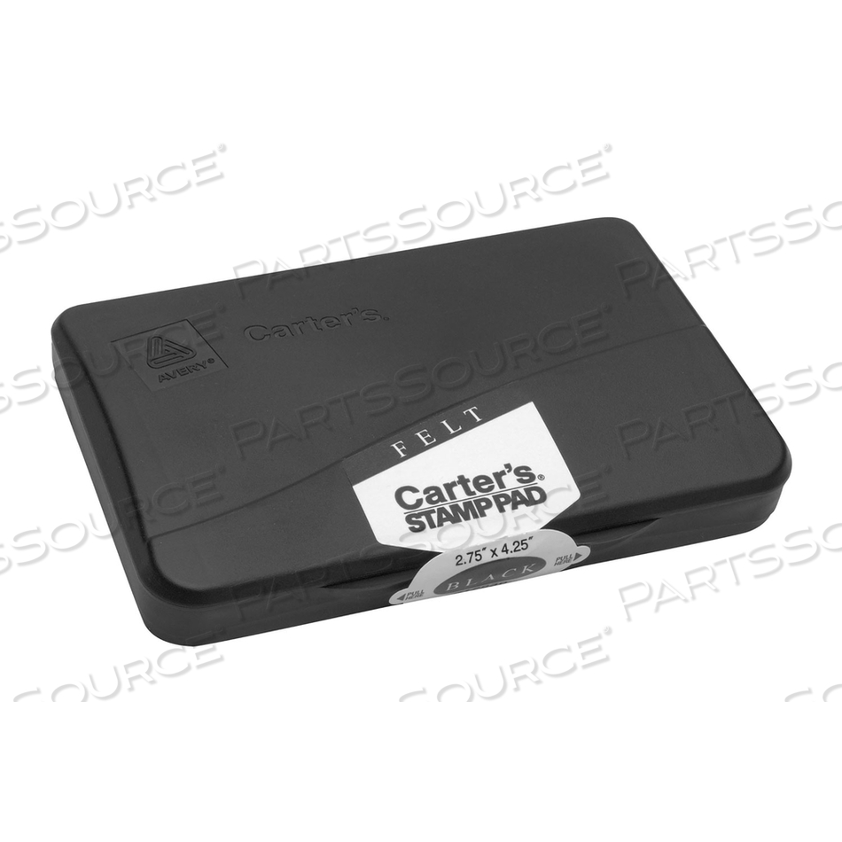 PRE-INKED FELT STAMP PAD, 4.2"5X 2.75", BLACK by Carter's