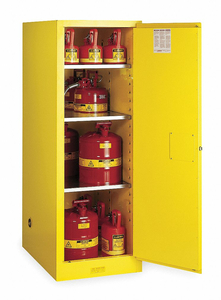 FLAMMABLE SAFETY CABINET 54 GAL. YELLOW by Justrite
