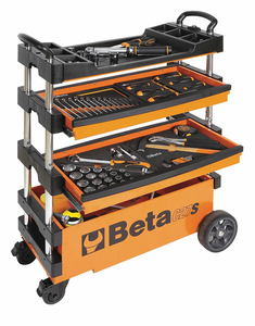 TOOL BOX TROLLEY WITH HANDLE ORANGE by Beta