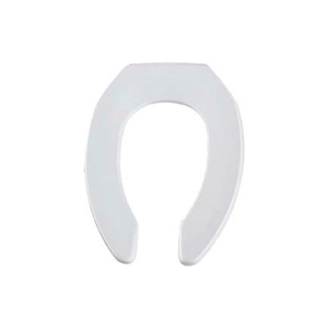 HEAVY DUTY OPEN FRONT SEAT, STA-TITE HINGES ELONGATED STYLE, SELF-SUSTAINING HINGES, WHITE by Bemis