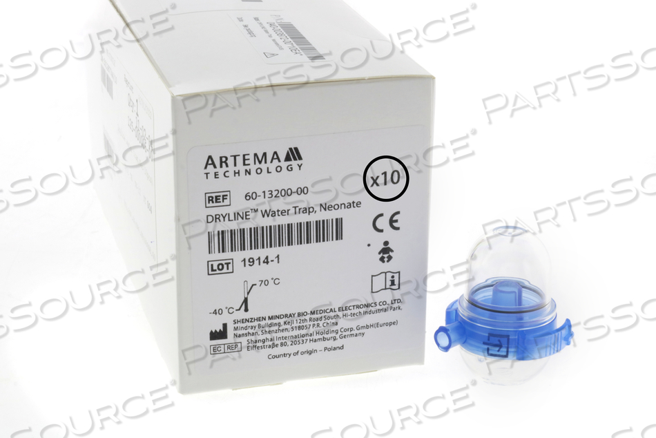 WATER TRAP, DRYLINE™, NEONATAL PATIENT SIZE, FOR USE WITH: FOR ONE-SLOT SIDESTREAM CO2 MODULE ONLY FLAT TOP - MINDRAY 115-043025-00 by Mindray North America