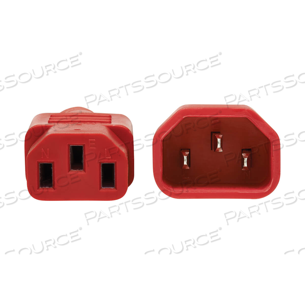 4FT POWER CORD 18AWG 10A 125V C14 TO C13 RED CONNECTOR by Tripp Lite 4FT POWER CORD 18AWG 10A 125V C14 TO C13 RED CONNECTOR by Tripp Lite