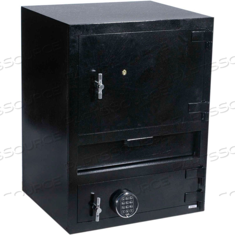 MAIL BOX DROP SAFE 23-1/2"W X 20"D X 31"H ELECTRONIC LOCK 2.73 CU. FT BLACK 