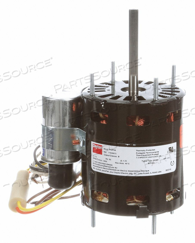 HVAC MOTOR 1/10 HP 3000 RPM 115V 3.3 by DAYTON ELECTRIC MANUFACTURING CO HVAC MOTOR 1/10 HP 3000 RPM 115V 3.3 by DAYTON ELECTRIC MANUFACTURING CO