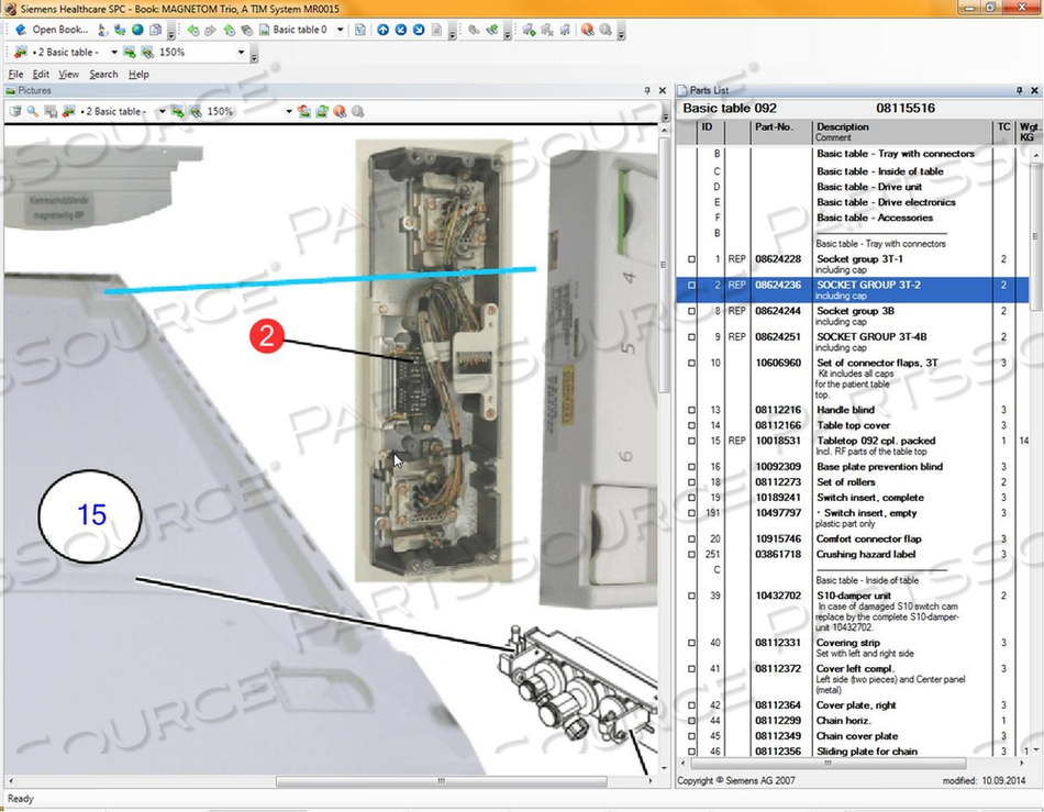 SOCKET GROUP, GROUP, 3T FIELD STRENGTH, FOR USE WITH: FOR MRI SCANNER by Siemens Medical Solutions