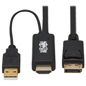 3.3FT HDMI (MALE) X DISPLAYPORT (MALE) USB A (MALE) ACTIVE CABLE by Tripp Lite 3.3FT HDMI (MALE) X DISPLAYPORT (MALE) USB A (MALE) ACTIVE CABLE by Tripp Lite