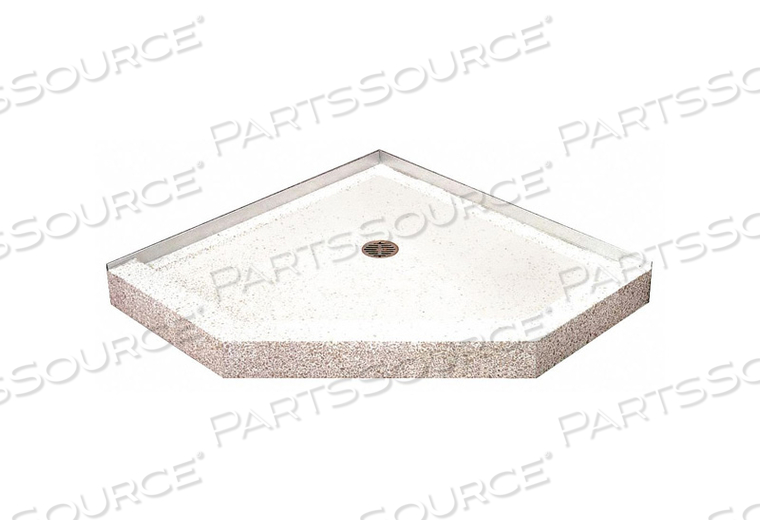 SHOWER BASE CORNER MARBLE CHIPS by Terrazzo-Ware SHOWER BASE CORNER MARBLE CHIPS by Terrazzo-Ware