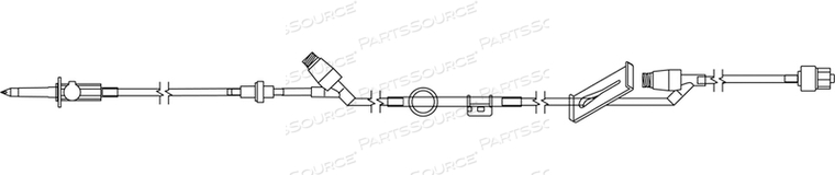 115 INCH, BLUE STRIPED MICROBORE SET WITH VENTED SPIKE, CHECK VALVE, UPPER NEEDLELESS Y-SITE, ROUND AND BODYSET KEYS, LOWER NEEDLELESS Y-SITE, SLIDE CLAMP, MALE LUER LOCK/ANTI-SIPHON VALVE, PRIMING VOLUME 7 ML 