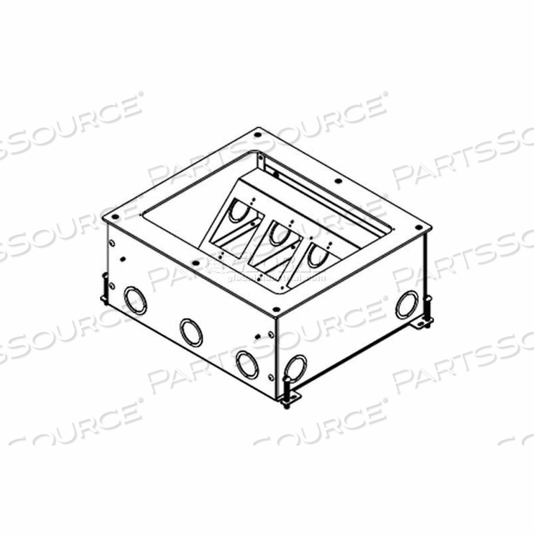 RFB11-OG FLOOR BOX 11-GANG ON GRADE RECESSED FLOOR BOX 