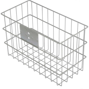 WIRE MOUNTING MESH BASKET 14"L X 7"W X 9"H PLAIN STEEL, GRAY, PRICE EACH FOR QTY 1-4 by Marlin Steel Wire Products Inc WIRE MOUNTING MESH BASKET 14"L X 7"W X 9"H PLAIN STEEL, GRAY, PRICE EACH FOR QTY 1-4 by Marlin Steel Wire Products Inc