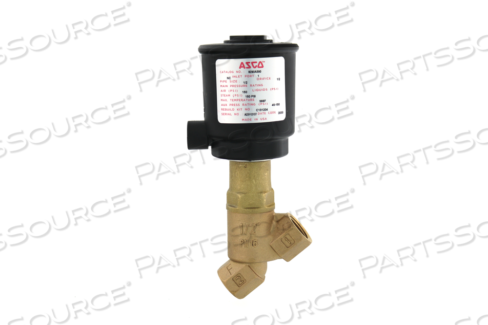 1/2IN NPT BRASS 2-WAY PNEUMATIC ANGLE BODY VALVE by Getinge USA Sales, LLC 1/2IN NPT BRASS 2-WAY PNEUMATIC ANGLE BODY VALVE by Getinge USA Sales, LLC