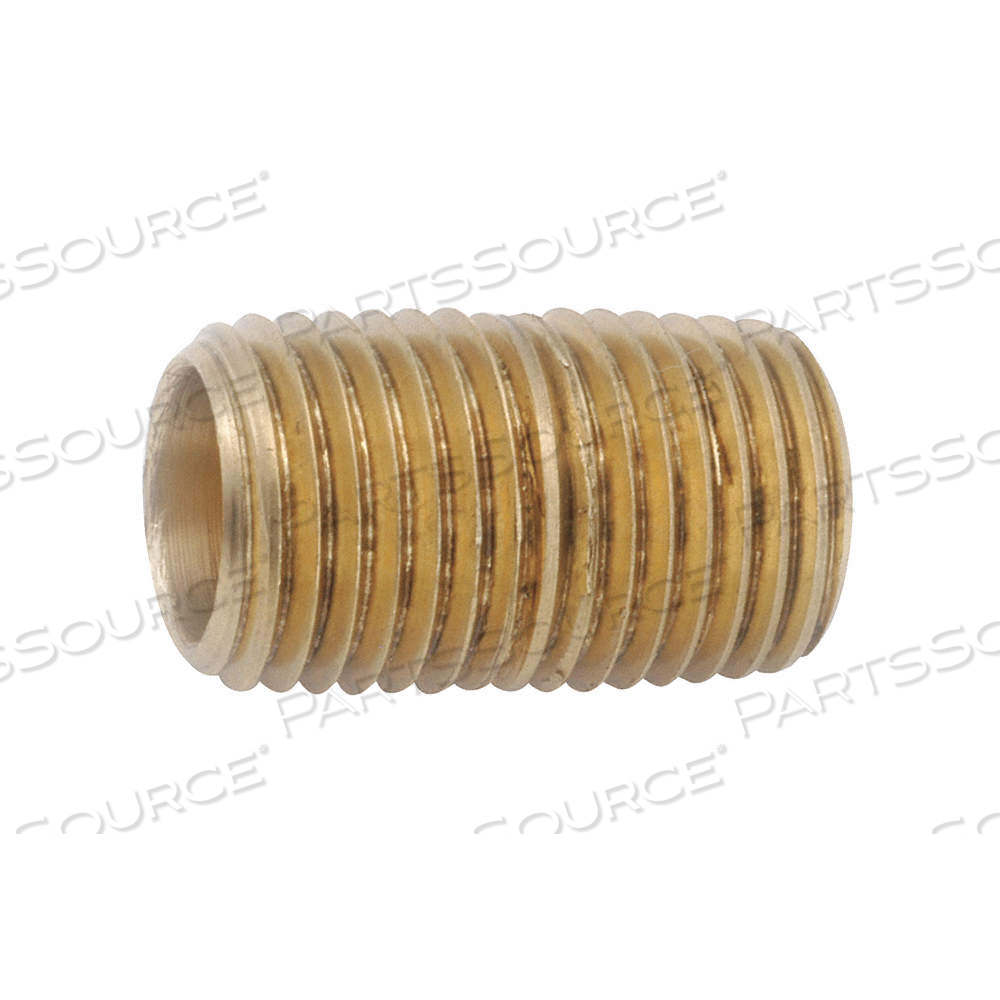 NIPPLE, LOW LEAD BRASS, 3/8 IN NOMINAL PIPE SIZE, 45/64 IN OVERALL LG, THREADED ON BOTH ENDS by Approved Vendor NIPPLE, LOW LEAD BRASS, 3/8 IN NOMINAL PIPE SIZE, 45/64 IN OVERALL LG, THREADED ON BOTH ENDS by Approved Vendor