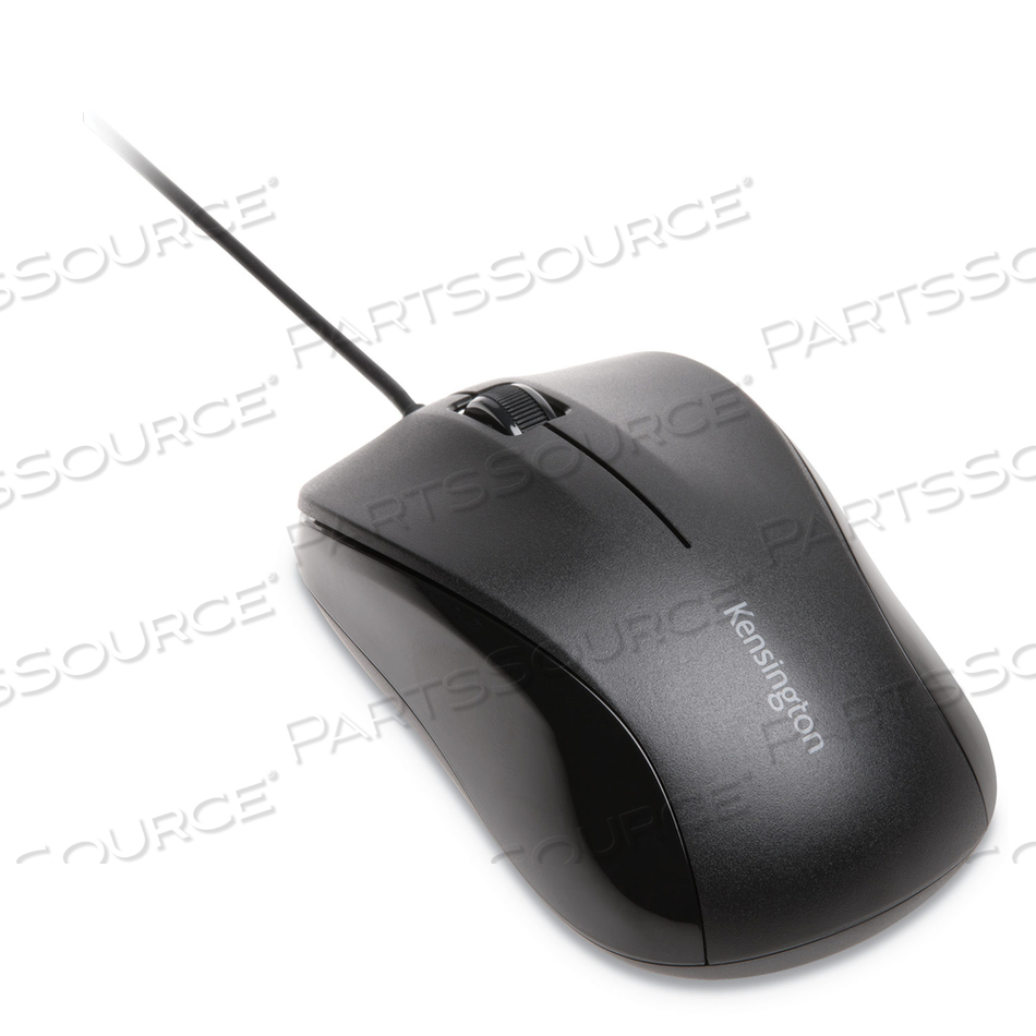 WIRED USB MOUSE FOR LIFE, USB 2.0, LEFT/RIGHT HAND USE, BLACK by Kensington Computer Products