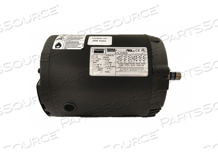 3PH 1/3HP 3510 208-230/460 72.0 by DAYTON ELECTRIC MANUFACTURING CO