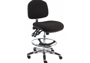 TASK CHAIR FABRIC BLACK 21-31 SEAT HT by Benchpro