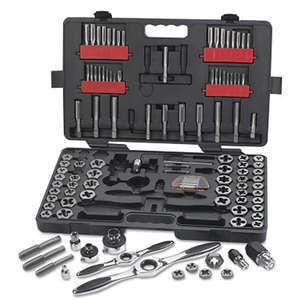 114 PIECE COMBINATION RATCHETING TAP AND DIE DRIVE TOOL SET, INCH/METRIC, HEX by Gearwrench