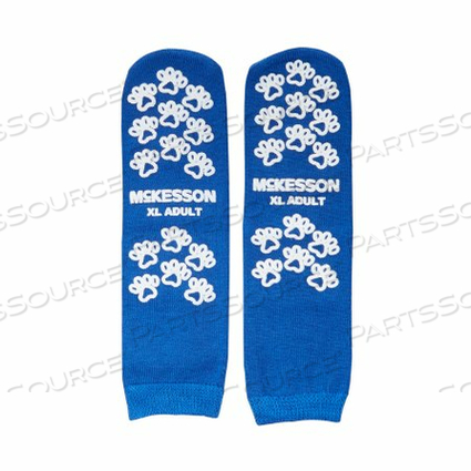 TERRIES™ ADULT SLIPPER SOCKS, X-LARGE, ROYAL BLUE (48 PER CASE) by McKesson
