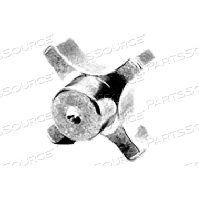 CKS FOUR-PRONG CLAMPING KNOB, 2-1/2", 2.5" (63.5), .56"(14.3) by J.W. Winco