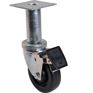 CASTER, 4"WHEEL, 9"LIFT, W/BRAKE by Pitco