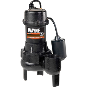 1/2 HORSEPOWER CAST IRON SEWAGE PUMP WITH TETHER FLOAT SWITCH by Wayne Water Systems