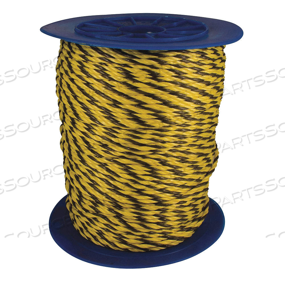 GENERAL PURPOSE UTILITY ROPE, TWISTED, 5/16 IN DIA, 290 LB WORKING LOAD LIMIT, BLACK by Approved Vendor