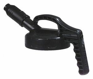 G3515 STUMPY SPOUT LID W/1 IN OUTLET BLACK by Oil Safe