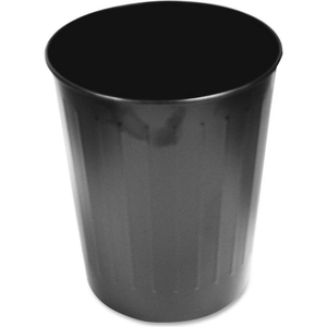 FIRE SAFE TRASH CAN 6 GAL. STEEL BLACK by Genuine Joe FIRE SAFE TRASH CAN 6 GAL. STEEL BLACK by Genuine Joe