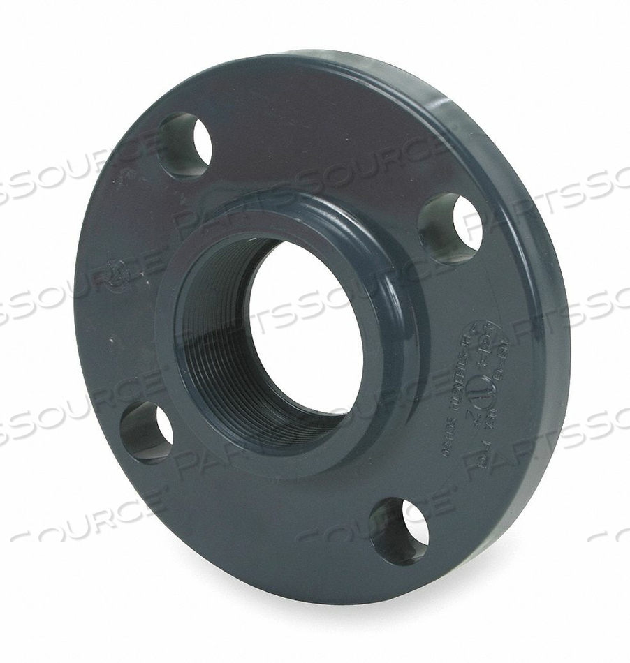 FLANGE, 1/2 IN FITTING PIPE SIZE, SCHEDULE 80, FEMALE NPT, 150 PSI, GRAY by GF Piping Systems