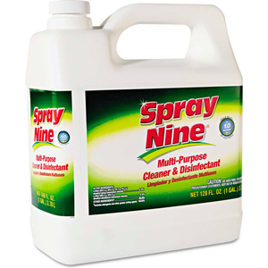 MULTI-PURPOSE CLEANER & DISINFECTANT, GALLON BOTTLE, 4 BOTTLES - 268014 by Spray Nine