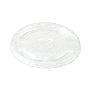 PLA CLEAR COLD CUP LIDS, FLAT LID, FITS 9 OZ TO 24 OZ CUPS, 1,000/CARTON by World Centric