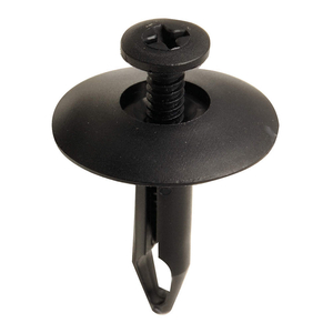 PUSH-IN RIVET,BLACK,DOME,1" L, INCH, KEYHOLE, DOME, NYLON, BLACK by Approved Vendor