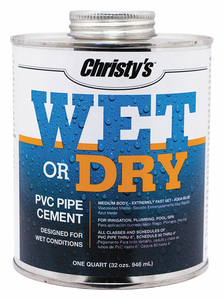 PIPE CEMENT AQUA BLUE 32 OZ. by Christy's