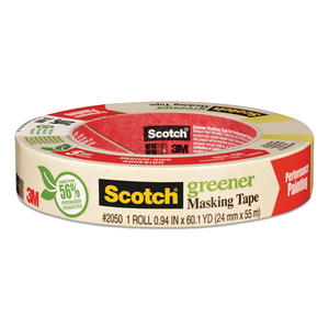 GREENER MASKING TAPE 2050, 3" CORE, 0.94" X 60 YDS, BEIGE by 3M Consumer
