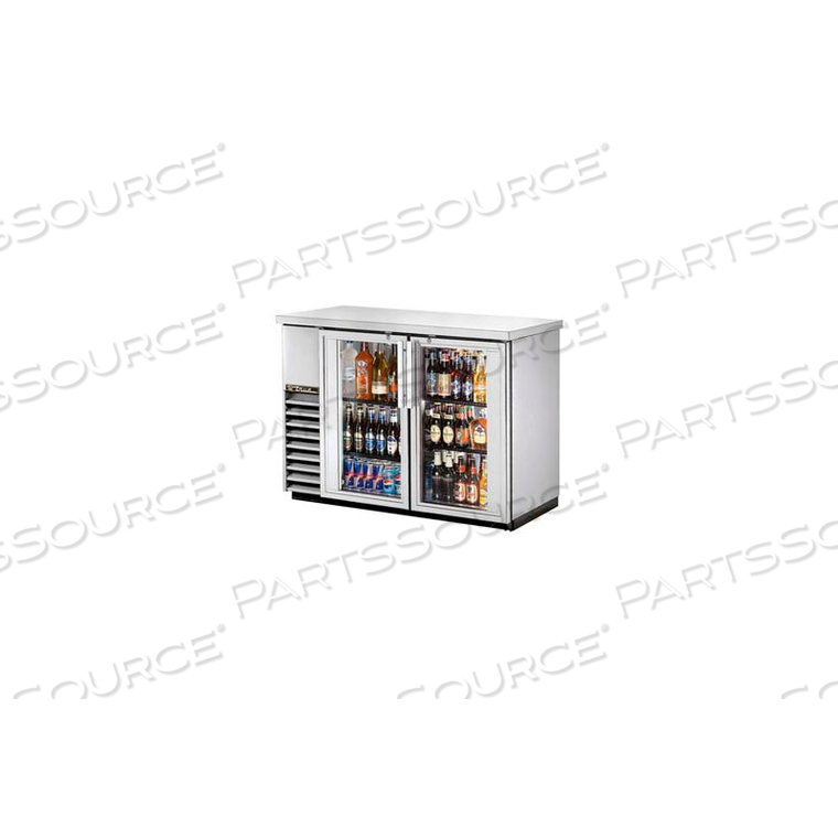 TBB-24-48G-S BACK BAR COOLER 2 SECTION - 49-1/8"W X 24-1/2"D X 35-5/8"H by True Food Service Equipment
