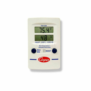 MINI WALL THERMOMETER, TRH122M-0-8, DIGITAL TEMPERATURE & HUMIDITY, DUAL DISPLAY by Cooper-Atkins