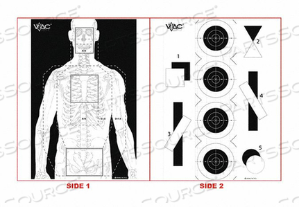VIKING TACTICS TWO SIDED TARGET PK25 by LE Targets VIKING TACTICS TWO SIDED TARGET PK25 by LE Targets