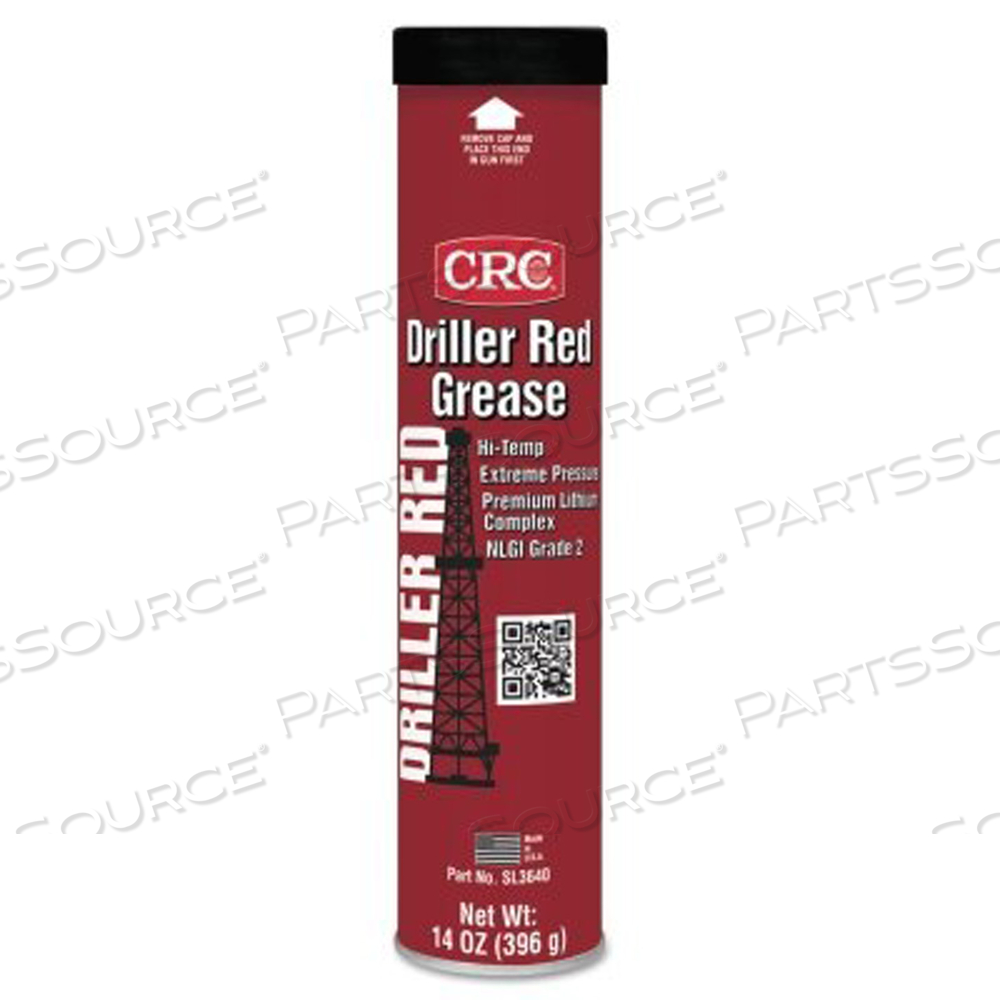 DRILLER RED GREASE, 14 OZ CARTRIDGE, 14 WT OZ, NLGI GRADE 2 by Sta-Lube