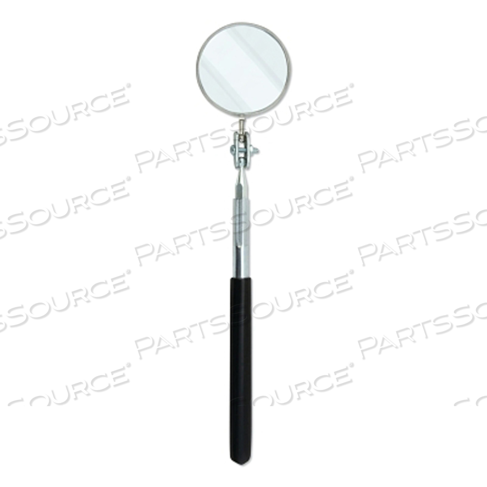TELESCOPING INSPECTION MIRROR, ROUND, 2-1/4 IN DIA, 10 IN L TO 14 IN L by Ullman TELESCOPING INSPECTION MIRROR, ROUND, 2-1/4 IN DIA, 10 IN L TO 14 IN L by Ullman
