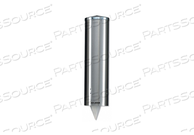 CUP DISPENSER, 16 IN TUBE LG, 12 TO 24 OZ CUPS (FLAT-BOTTOM), 8 TO 12 OZ CUPS (CONE) by San Jamar