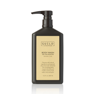 SHOWER GEL, WARM OAK, 12.2 OZ BOTTLE, 12/CARTON by Guild+Pepper