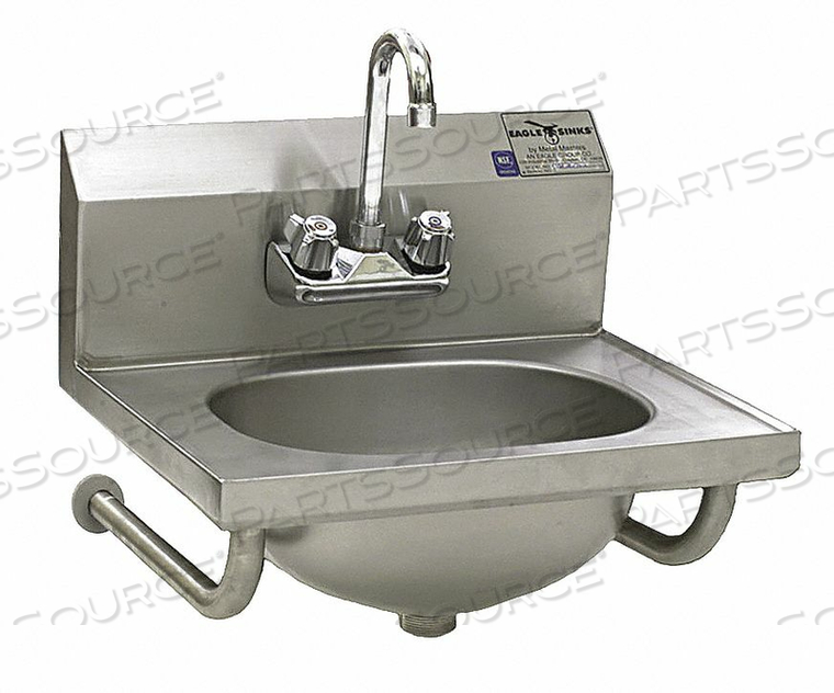 HAND SINK WALL 18-7/8 IN L 14-3/4 IN W by Eagle Group HAND SINK WALL 18-7/8 IN L 14-3/4 IN W by Eagle Group
