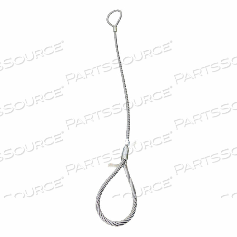 LIFT AMERICA WIRE ROPE SLING 1/2" X 4' EYE & EYE, 3800/5000/10000 LBS CAP by Mazzella Lifting Technologies