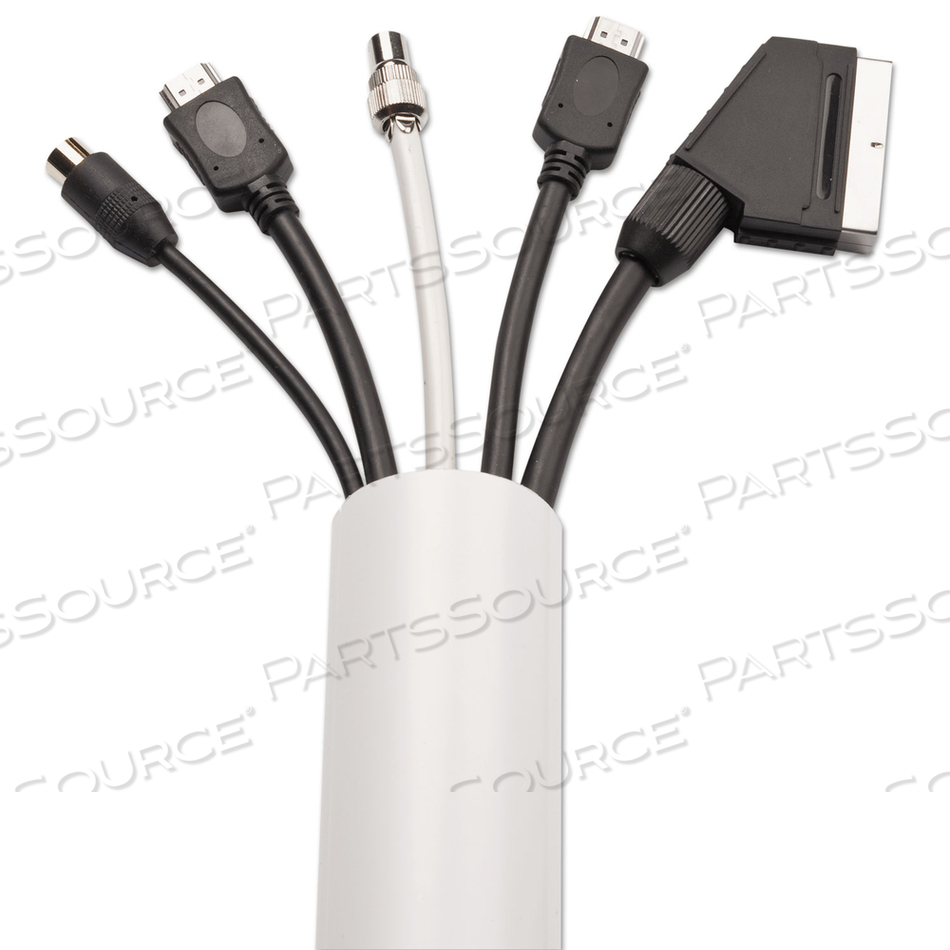 DECORATIVE DESK CORD COVER, 60" X 2" X 1" COVER, WHITE by D-Line DECORATIVE DESK CORD COVER, 60" X 2" X 1" COVER, WHITE by D-Line