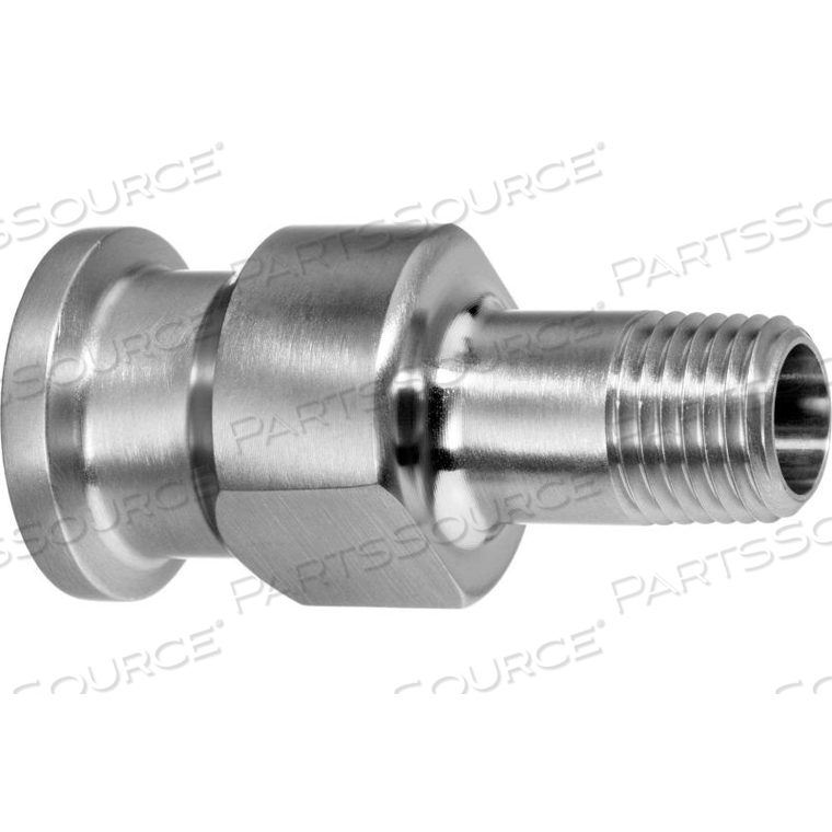 316 SS REDUCING STRAIGHT ADAPTER, TUBE-TO-MALE THREADED PIPE FOR 1/2" TUBE OD X 1/4" NPT MALE 